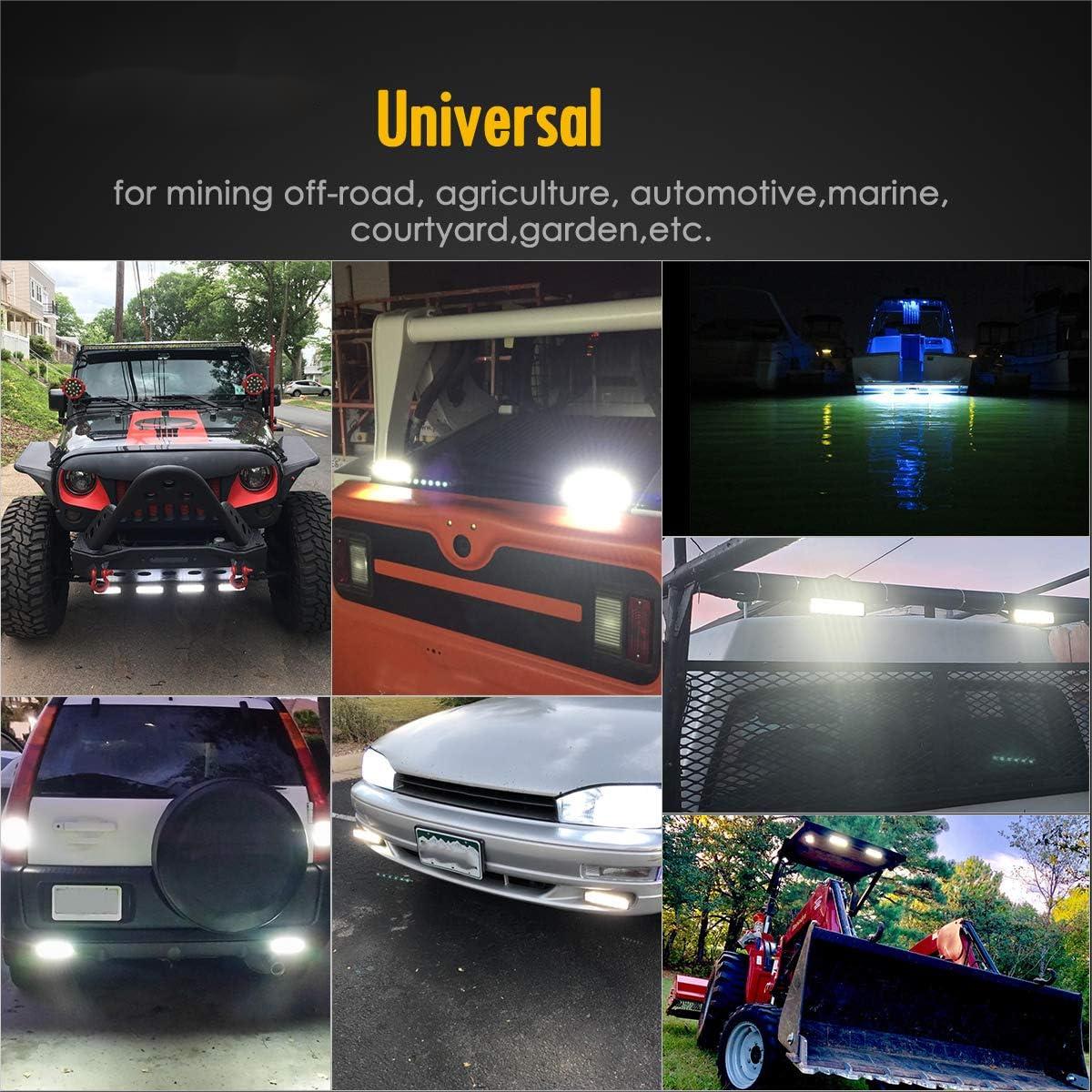 6" LED Light Bar White 18W 6500K Super Bright Spot Work Pods Single Row Off Road Driving Fog Boat Light Waterproof SUV ATV