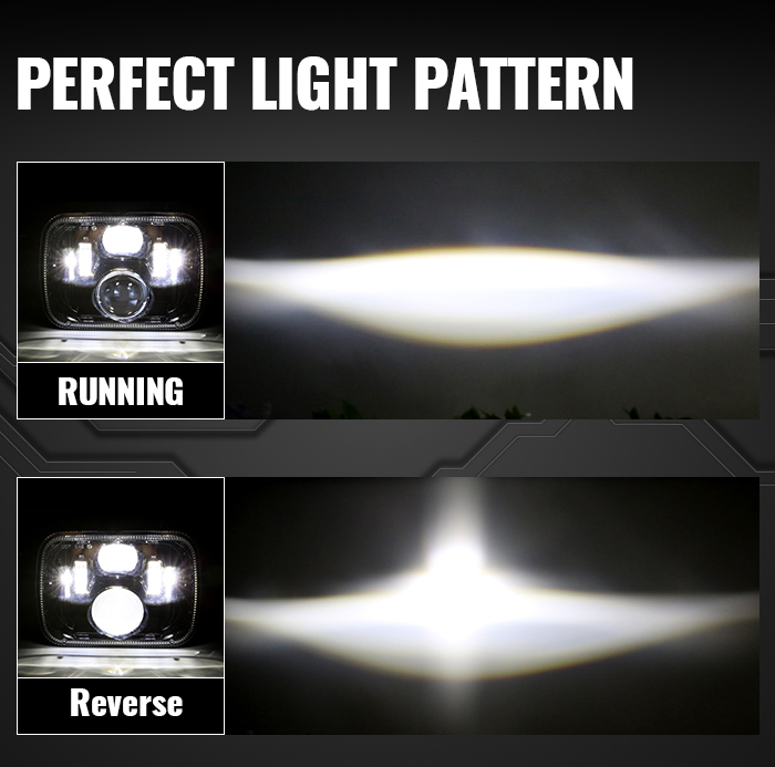 New 110W 5x7 Inch Led Headlights 7x6 LED Headlamp DOT Approved with High Low Beam H6054 6054 Led Headlight Compatible with Jeep YJ Cherokee XJ H5054 H6054LL 6052 6053(Pair)