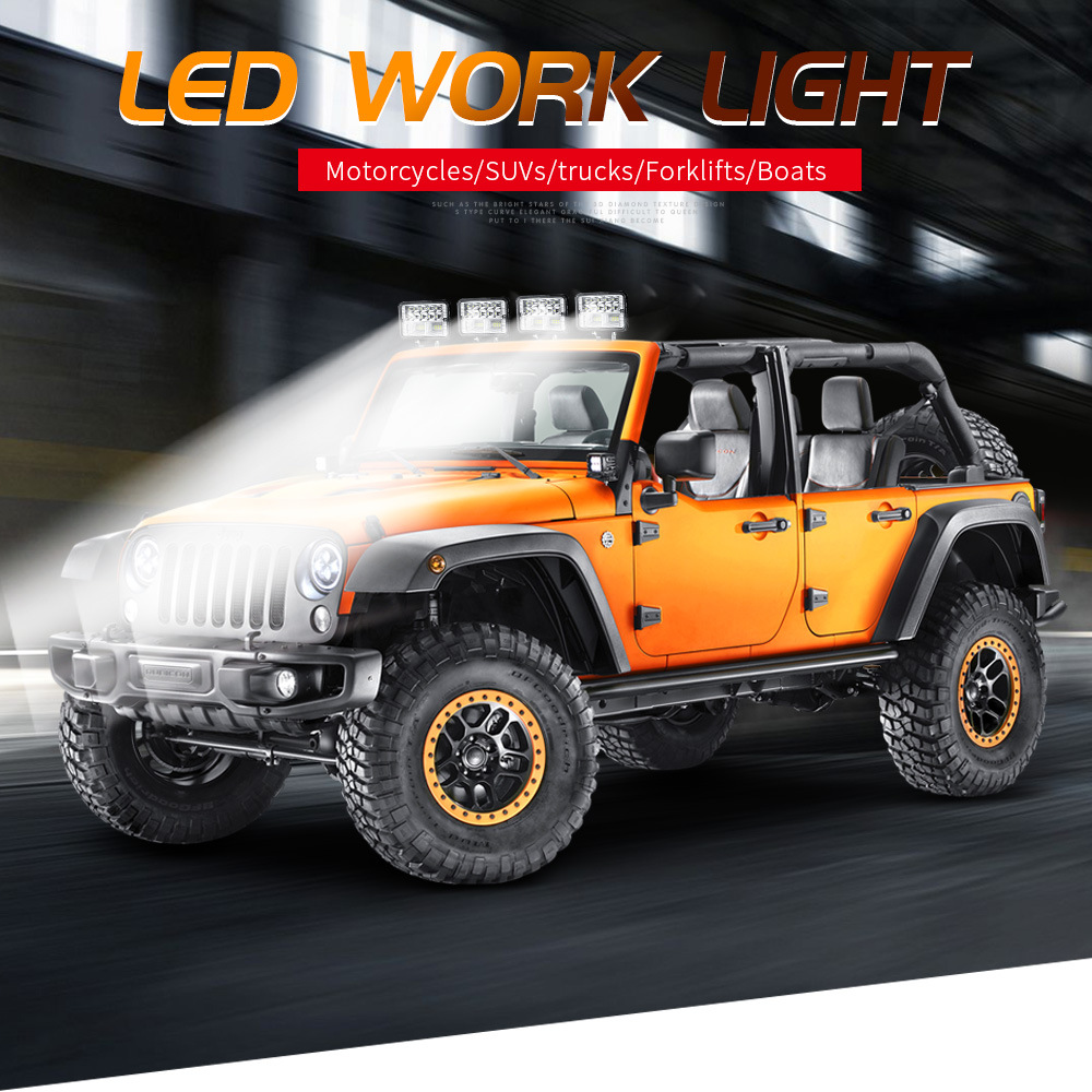 4 Inch 78W 26 led square work light for Automobiles, Motorcycles, Off-Road Vehicles, Trucks, Forklifts, ATVs, Construction Vehicles, Boats